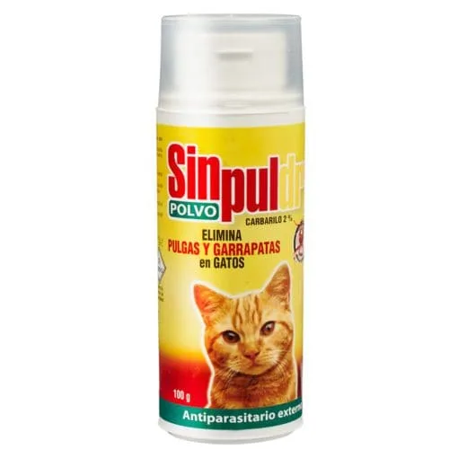 Talco Pulgas Garrapata Gato Sinpul Dry 100Gr