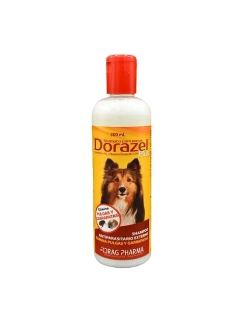 Shampoo Dorazel Pulgas Garra Patas Perros 300Ml