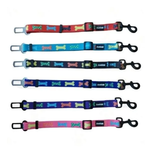 Correa De Seguridad Para Perros Diseño Celeste