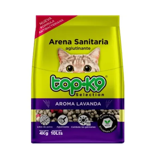 Arena Aglutinante Topk9 Aroma Lavanda 4Kg