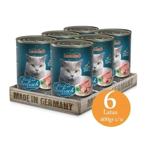 Leonardo 6Pack Lata Quality Selection Pescado 400G