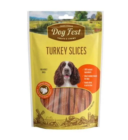 Snack Dog Fest Slices Rebanada De Pavo 90Gr