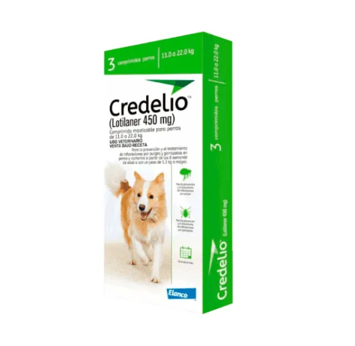 Credelio 11Kg A 22Kg De 3 Comprimidos Masticables