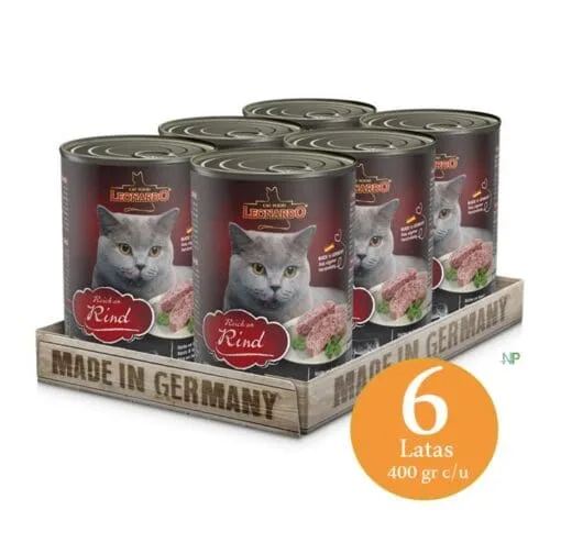 Leonardo 6 Pack Lata Quality Selection Ternera 400G