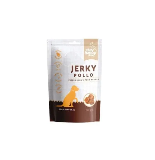 Snack Perro Stay Happy Jerky Pollo 80Gr