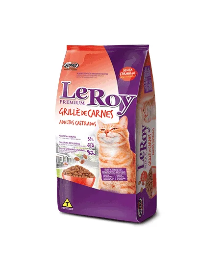 Leroy Grillé De Carnes Gato Adulto Castrado 10Kg