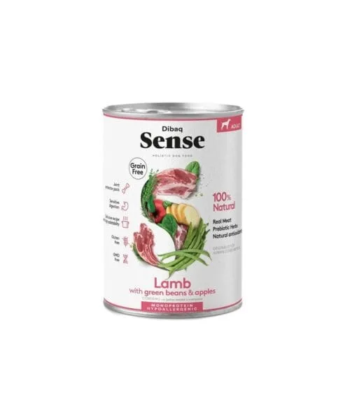 Sense Lata Perro Adulto Cordero Porotos Verdes Manzana 380G