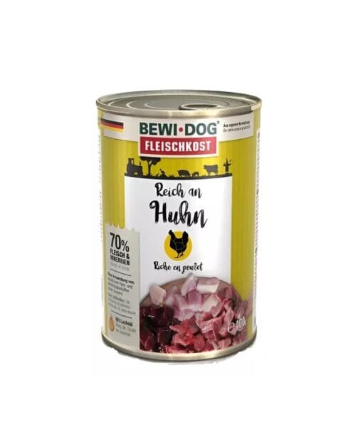 Bewidog Lata Perro Adulto Rico En Pollo 400Gr