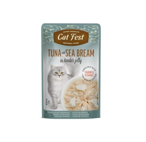 Cat Fest Pouch Atun Con Dorado (Sea Bream) 70Gr