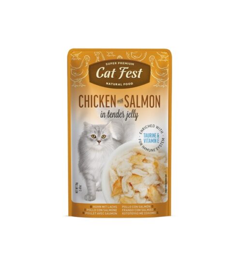 Cat Fest Pouch Pollo Con Salmon 70Gr