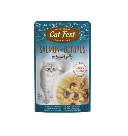 Cat Fest Pouch Salmon Con Pulpo 70Gr