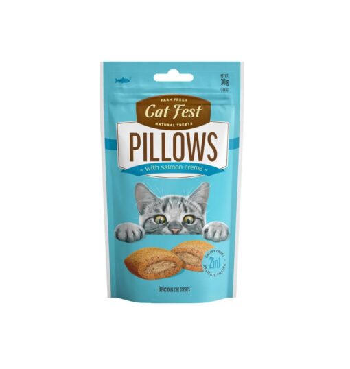 Cat Fest Snack Pillows Con Crema De Salmon 30Gr
