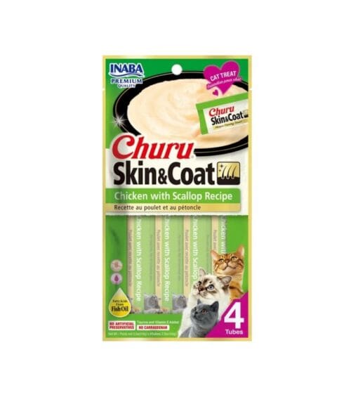 Churu Skin & Coat Pollo Con Ostion 4Und